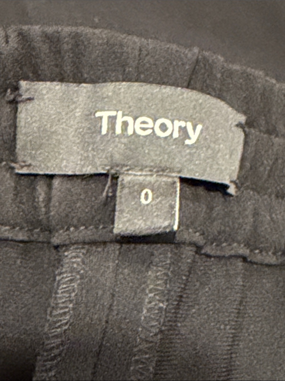 Theory Black Elastic-Waist Women's pull on Dress Pants 0 - Picture 5 of 5